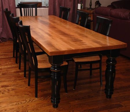 Handcrafted farm table